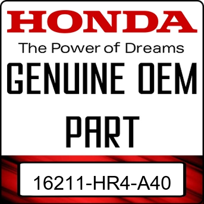 An Image of the Genuine Honda Logo reading 'GENUINE OEM PART' 16211-HR4-A40