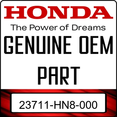 An Image of the Genuine Honda Logo reading 'GENUINE OEM PART' 23711-HN8-000