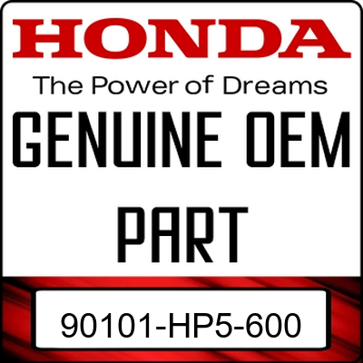 An Image of the Genuine Honda Logo reading 'GENUINE OEM PART' 90101-HP5-600