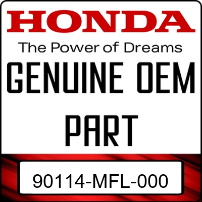 An Image of the Genuine Honda Logo reading 'GENUINE OEM PART' 90114-MFL-000