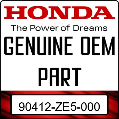An Image of the Genuine Honda Logo reading 'GENUINE OEM PART' 90412-ZE5-000