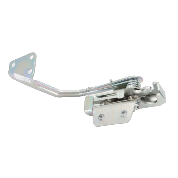 Metal door lock mechanism for left side, silver finish with mounting bracket and latch components.