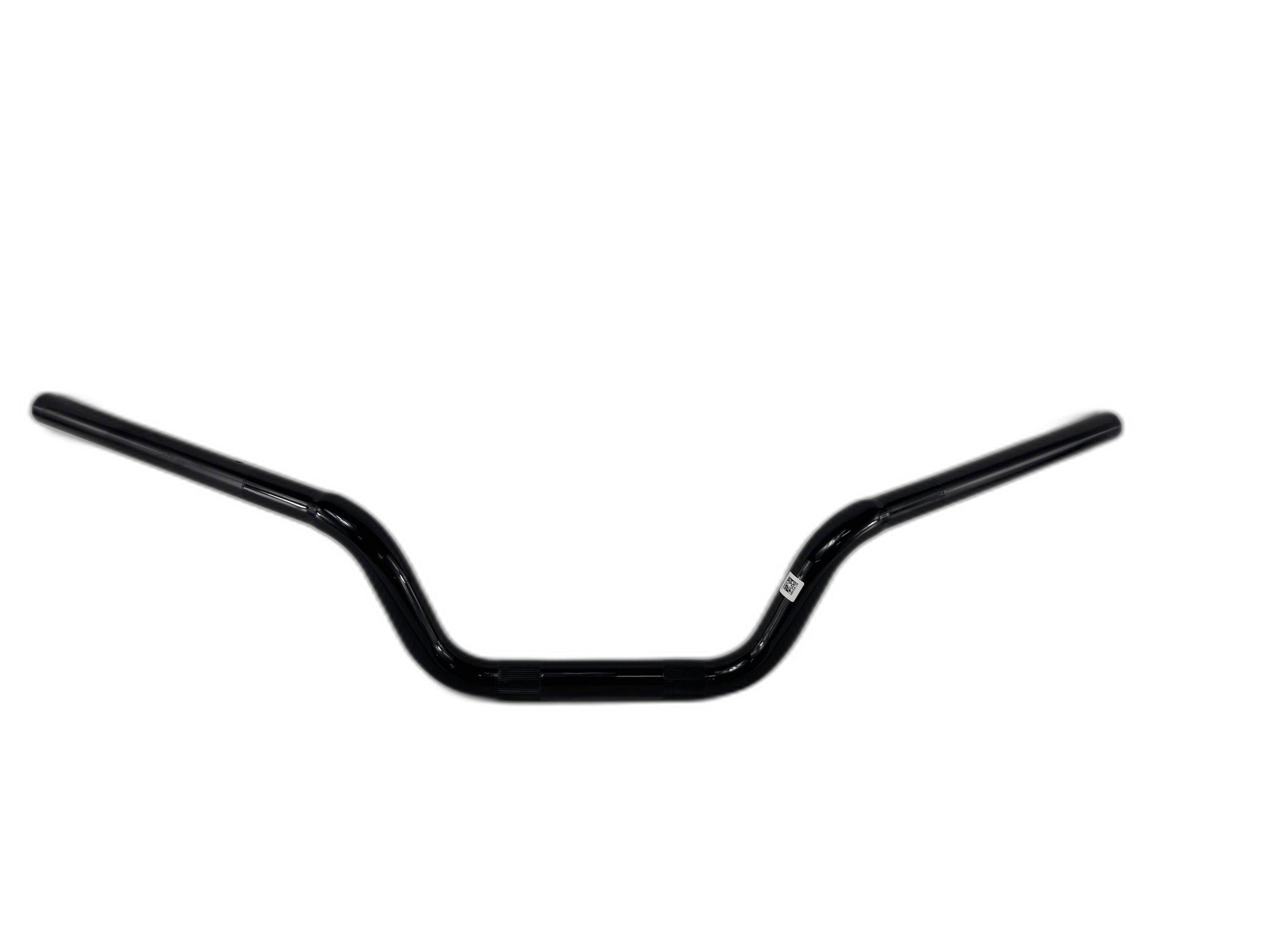 Handlebar Bobber Black by Polaris features a raised, curved design ideal for customization. Shown on a white background, it’s compatible with Indian Motorcycle Handlebar Bobber and Polaris OEM Parts.
