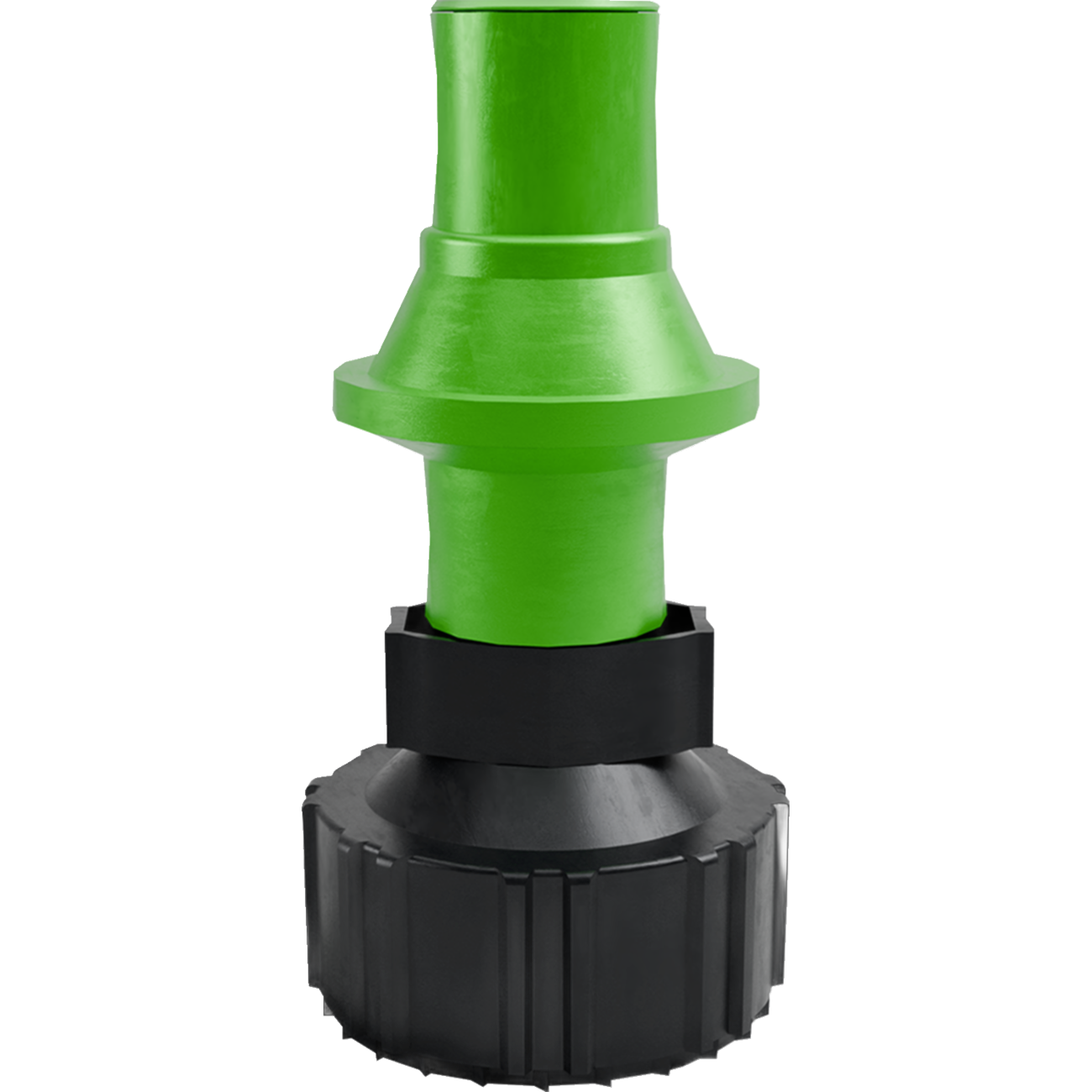 Green Tuff Jug ripper cap with black screw-on base made of durable plastic.