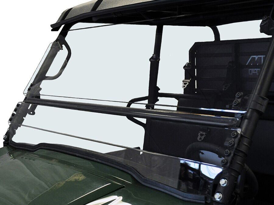 Kawasaki 820 Mule Pro Tilting Full Windshield by Spike - MULEFXTWS1000 -  Exterior Front view