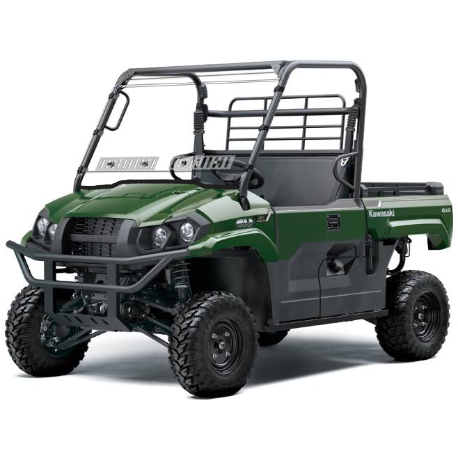 Kawasaki Mule Pro-MX Dual Vent Full Windshield by Spike - 77-850 - Exterior Driver Side Full Vehicle View