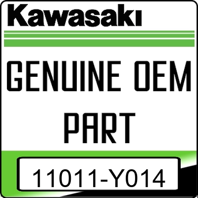 An Image of the Genuine Kawasaki Logo reading 'GENUINE OEM PART' 11011-Y014