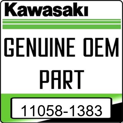 An Image of the Genuine Kawasaki Logo reading 'GENUINE OEM PART' 11058-1383
