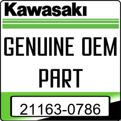 An Image of the Genuine Kawasaki Logo reading 'GENUINE OEM PART' 21163-0786