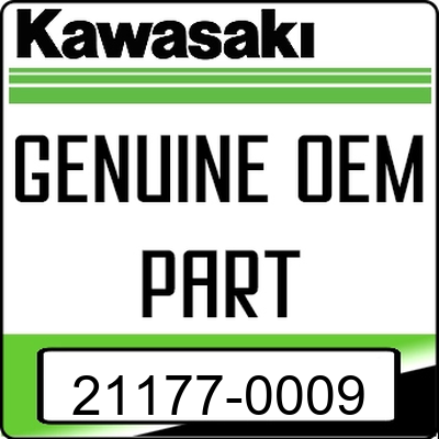 An Image of the Genuine Kawasaki Logo reading 'GENUINE OEM PART' 21177-0009