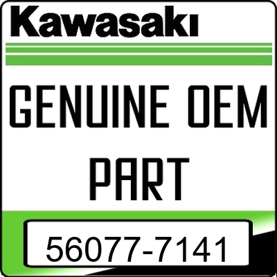 An Image of the Genuine Kawasaki Logo reading 'GENUINE OEM PART' 56077-7141
