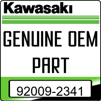 An Image of the Genuine Kawasaki Logo reading 'GENUINE OEM PART' 92009-2341