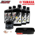 SXS Oil Change Kit 10W40 / W Oil Filter w/ Drain Pan, Yamaha Wolverine by Klotz