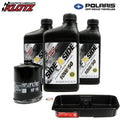 SXS Oil Change Kit 10W50 / W Oil Filter and Drain Pan, Polaris Ranger & RZR by Klotz