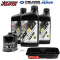 SXS Oil Change Kit 10W50 / W Oil Filter and Drain Pan, Polaris RZR by Klotz
