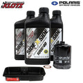 SXS Oil Change Kit 10W40 / W Oil Filter w/ Drain Pan, Polaris Ranger & RZR by Klotz