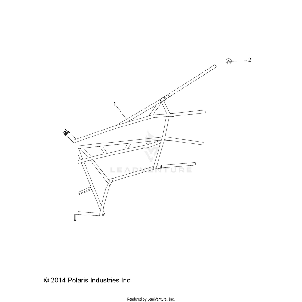 An Image of a Genuine Polaris Parts Schematic Diagram showing the schematic - BODY: SIDE NETS - 2017 POLARIS RANGER 570 EPS HDPE