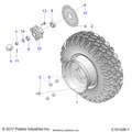 WHEELS: FRONT TIRE & BRAKE DISK - 2018 POLARIS RANGER 150 EFI