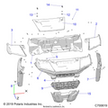 BODY: HOOD & FRONT FACIA - 2022 POLARIS RANGER 1000 FULL SIZE PREMIUM WINTER