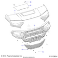 BODY: HOOD & FRONT FASCIA - 2020 POLARIS RANGER 150 EFI