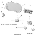 ELECTRICAL: DASH INSTRUMENTS - 2020 POLARIS RANGER CREW XP 1000 NORTHSTAR PREMIUM