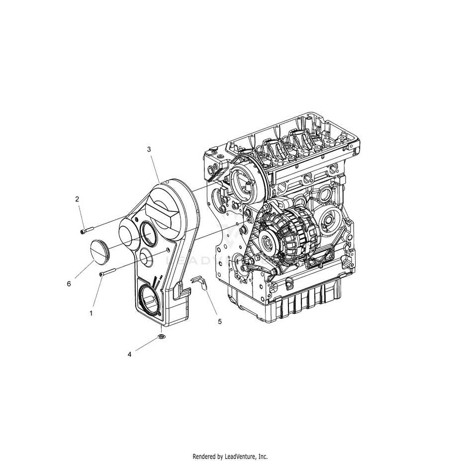 An Image of a Genuine Polaris Parts Schematic Diagram showing the schematic - ENGINE: TIMING SYSTEM GUARD - 2017 POLARIS RANGER HST