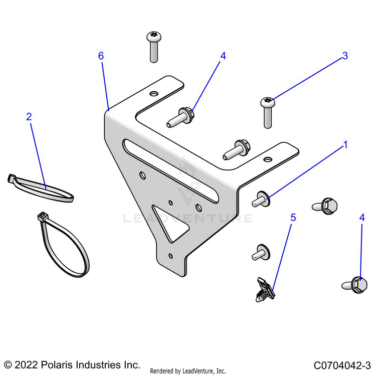 An Image of a Genuine Polaris Parts Schematic Diagram showing the schematic - ELECTRICAL: WIRE HARNESSES COMPONENTS - 2025 POLARIS RANGER 570 FULL SIZE