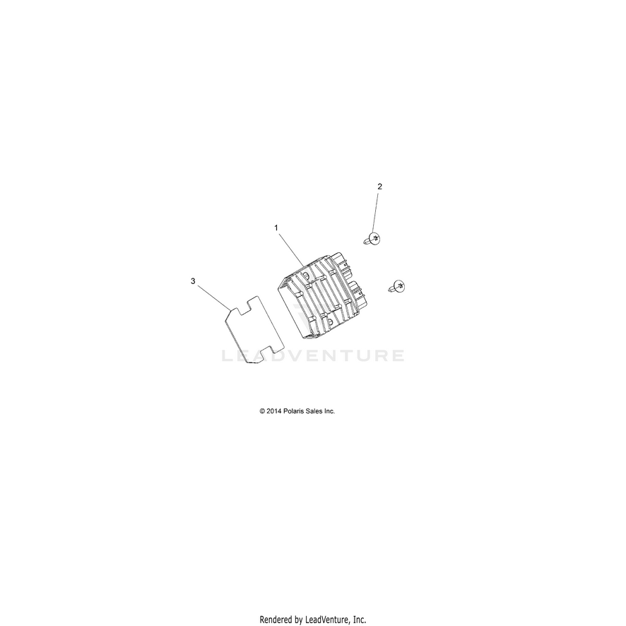 An Image of a Genuine Polaris Parts Schematic Diagram showing the schematic - ELECTRICAL: REGULATOR - 2016 POLARIS RANGER ETX