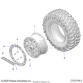 WHEELS: REAR - 2021 POLARIS GENERAL XP 4 1000 DELUXE RIDE COMMAND TRAIL