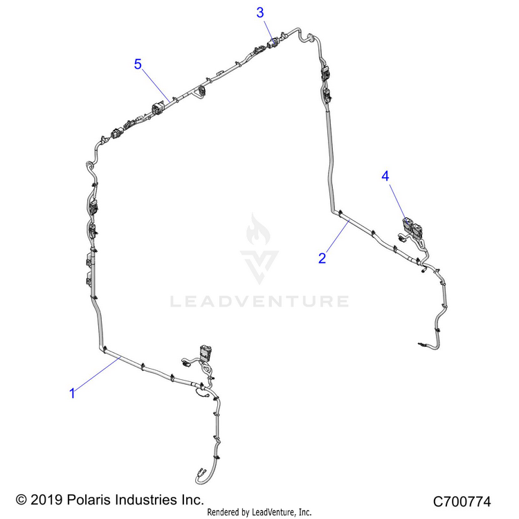 An Image of a Genuine Polaris Parts Schematic Diagram showing the schematic - BODY: ELECTRICAL COMPONENTS DOOR/WINDOW - 2021 POLARIS RANGER XP 1000 NORTHSTAR ULTIMATE