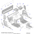 BODY: FLOOR REAR - 2021 POLARIS RANGER CREW XP 1000 TRAIL BOSS EVAP