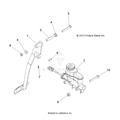 BRAKES: PEDAL & MASTER CYLINDER - 2015 POLARIS RANGER CREW 570 EFI