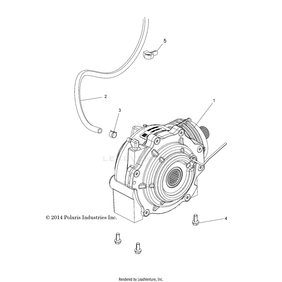 An Image of a Genuine Polaris Parts Schematic Diagram showing the schematic - DRIVE TRAIN: FRONT GEARCASE - 2017 POLARIS RANGER CREW XP 1000 EPS