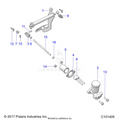 BRAKES: PEDAL & MASTER CYLINDER MOUNTING - 2019 POLARIS RANGER 150 EFI