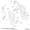 BODY: DOOR REAR MOUNTING - 2021 POLARIS RANGER CREW XP 1000 NORTHSTAR TRAIL BOSS EVAP