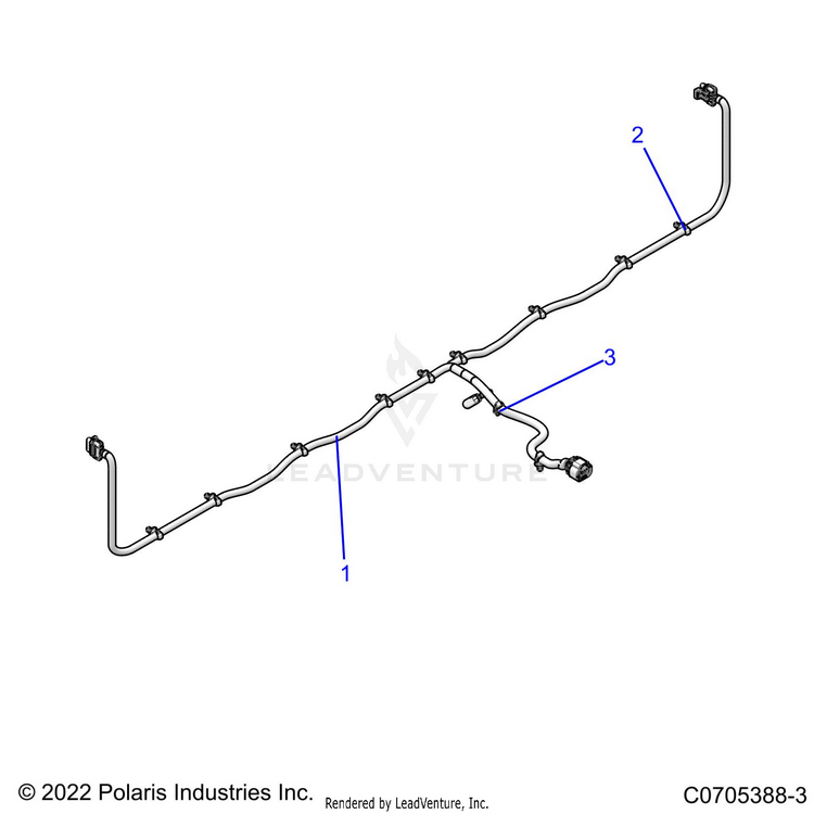 An Image of a Genuine Polaris Parts Schematic Diagram showing the schematic - ELECTRICAL: WIRE HARNESSES BOX - 2022 POLARIS RANGER XP 1000 NORTHSTAR ULTIMATE TRAIL BOSS