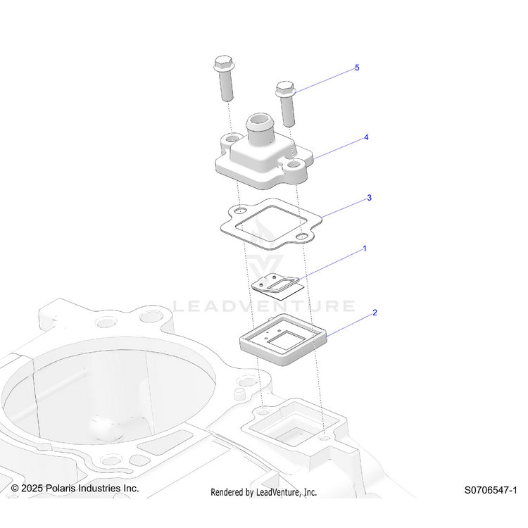An Image of a Genuine Polaris Parts Schematic Diagram showing the schematic - ENGINE: BREATHER - 2026 POLARIS RANGER 570 CREW EPS