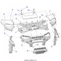 BODY: HOOD & FRONT FACIA - 2022 POLARIS RANGER XP 1000 TRAIL BOSS EVAP