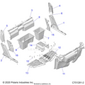 BODY: FRONT FLOOR & ROCKERS - 2021 POLARIS RANGER CREW 1000 EPS EVAP