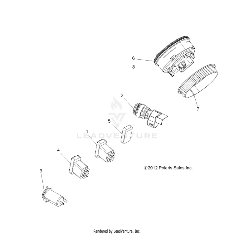 An Image of a Genuine Polaris Parts Schematic Diagram showing the schematic - ELECTRICAL: DASH CONTROLS - 2016 POLARIS RANGER XP 570 FULL SIZE