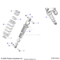 SUSPENSION: REAR SHOCK MOUNTING - 2022 POLARIS GENERAL 1000 DELUXE EPS