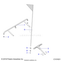 BODY: BUMPER REAR FLAG & PASS HANDLE - 2021 POLARIS RANGER 150 EFI