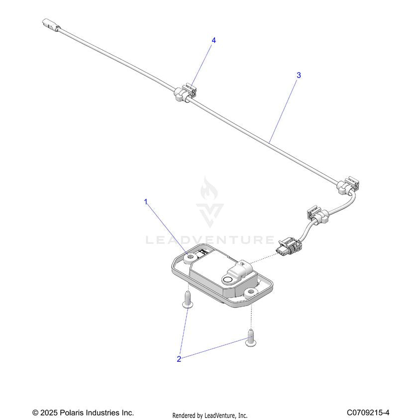 An Image of a Genuine Polaris Parts Schematic Diagram showing the schematic - ELECTRICAL: DOME LIGHT AND HARNESS - 2026 POLARIS XPEDITION XP NORTHSTAR