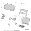 ELECTRICAL: DASH GUAGE/SWITCHES RIDE COMMAND - 2019 POLARIS RANGER CREW XP 1000 49S FACTORY CHOICE