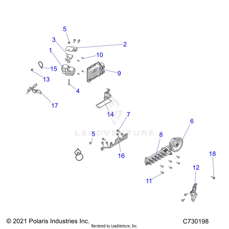 An Image of a Genuine Polaris Parts Schematic Diagram showing the schematic - ELECTRICAL: WIRE HARNESS COMPONENTS - 2023 POLARIS RANGER XP 1000 NORTHSTAR EVAP