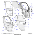 BODY: DOOR WINDOW PREM FRONT FULL POWER - 2019 POLARIS RANGER CREW XP 1000 NORTHSTAR FACTORY CHOICE