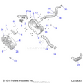 DRIVE TRAIN: CLUTCH COVER AND DUCTING - 2021 POLARIS GENERAL XP 1000 DELUXE RIDE COMMAND TRAIL