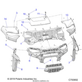 BODY: HOOD & FRONT FACIA - 2020 POLARIS RANGER XP 1000 WINTER PREP FACTORY CHOICE