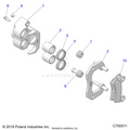 BRAKES: REAR CALIPER - 2022 POLARIS GENERAL XP 4 1000 TRAILHEAD LE