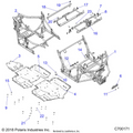CHASSIS: MAIN FRAME AND SKID PLATES - 2019 POLARIS GENERAL 1000 4 EPS RIDE COMMAND